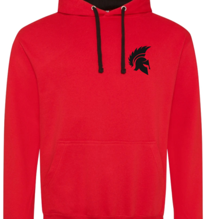 Fire Red and Black Gelt Gladiator Hoodie